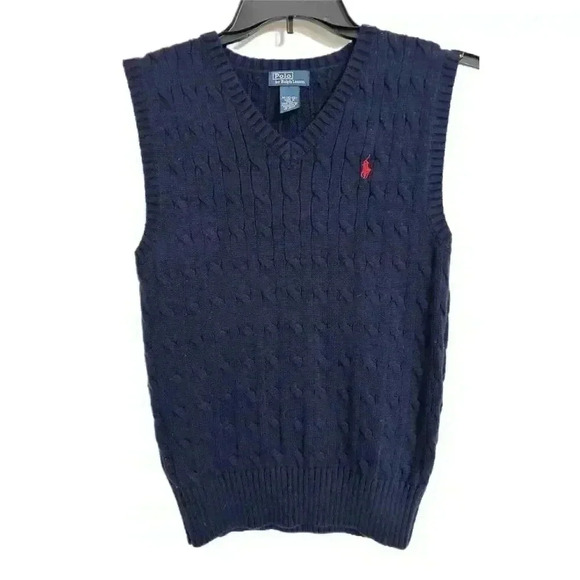 Polo Ralph Lauren Cable Knit  Boys' Sweater Vest Size 10-12 - Picture 1 of 5